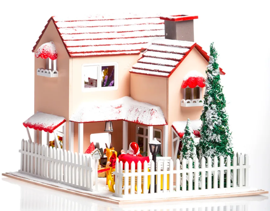 

New arrival creative DIY Merry X'mas eve artist doll house with dustproof, Christmas gift,Valentine gift.big size