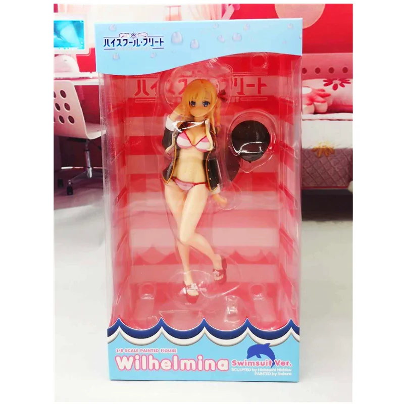 22 см высокая школа флот Аниме Фигурка Wilhelmina фигурку купальник Ver сексуальная