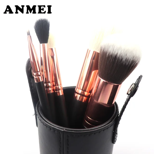 5pcs/kits Brand Black Gold Luxury Makeup Brushes Set Professional