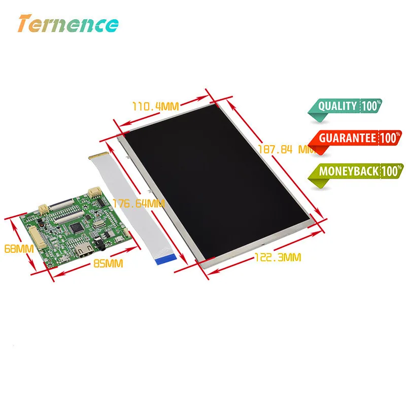 

7.8''inch LCD display for Micro USB powered Raspberry Pi 3 generation IPS full-view 1280*800 HD LCD screen computer monitor kit