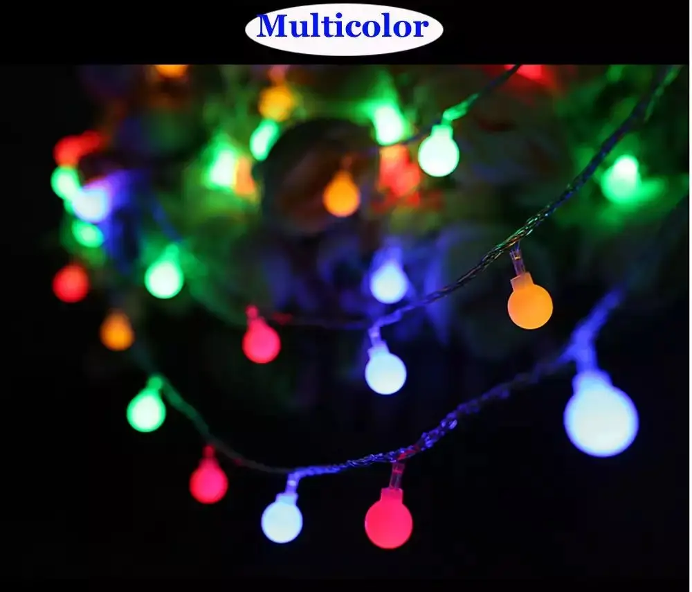 

10m 100LED Ball String Christmas led lantern LED Garland Chuzzle strip LED string Xmas holiday wedding decoration