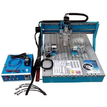 3D CNC Router 6090 1.5KW Spindle Woodworking Machine with Linear Guide Rail , water cooled cnc milling machine, Russia free tax