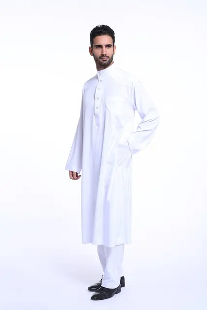 Kaftan Herren Aus Baumwolle-Leinen - Leichte Sommerrobe Für Gebet & Freizeit