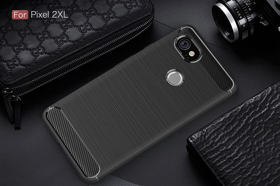 Carbon Fiber Phone Case for Google Pixel 2 XL Soft Silicone Case Anti Knock Phone Cover for Google Pixel XL Business Fitted Case (10)