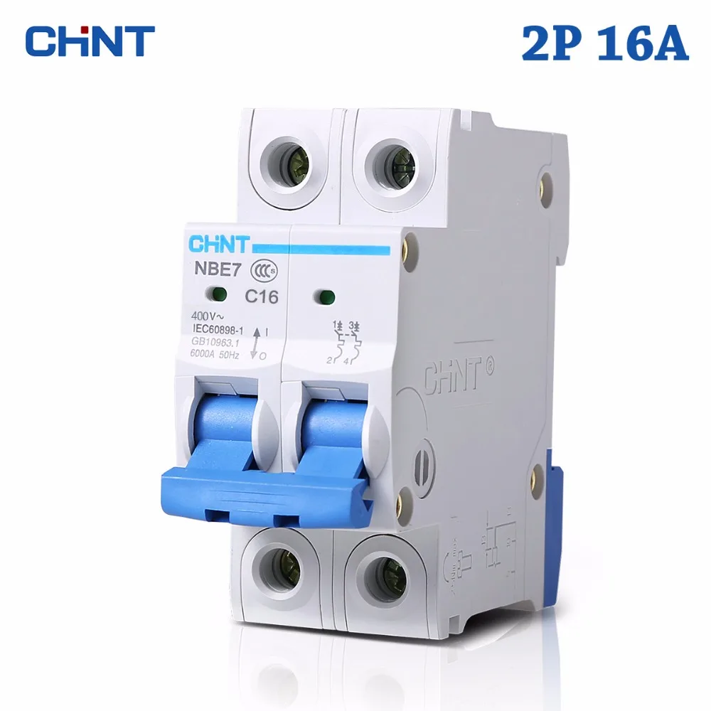 2P 16A 230V 50HZ Mini Circuit Breaker MCB C16 C type 36mm