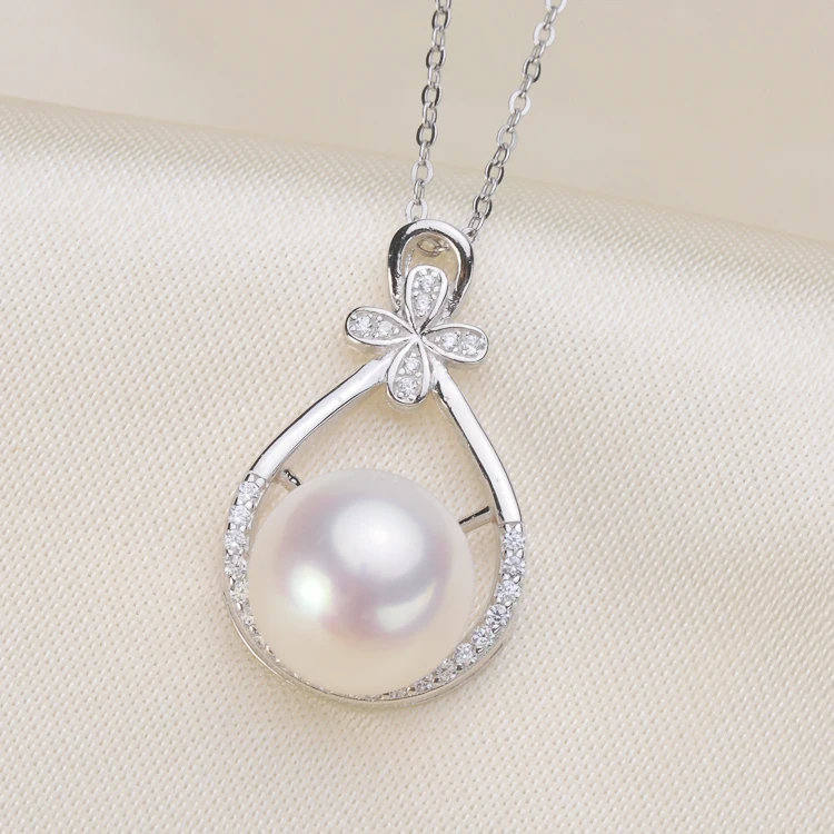 3Pcs/Lot Oval Waterdrop Shape Design Pearl Pendant Holder S925 Sterling Silver Jewelry Findings Silver&ampGold Color | Украшения и