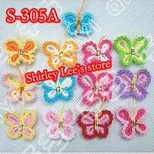 520X(3*2,5 см) супер красивое кружево кроше ручная работа бабочка ремесла украшения