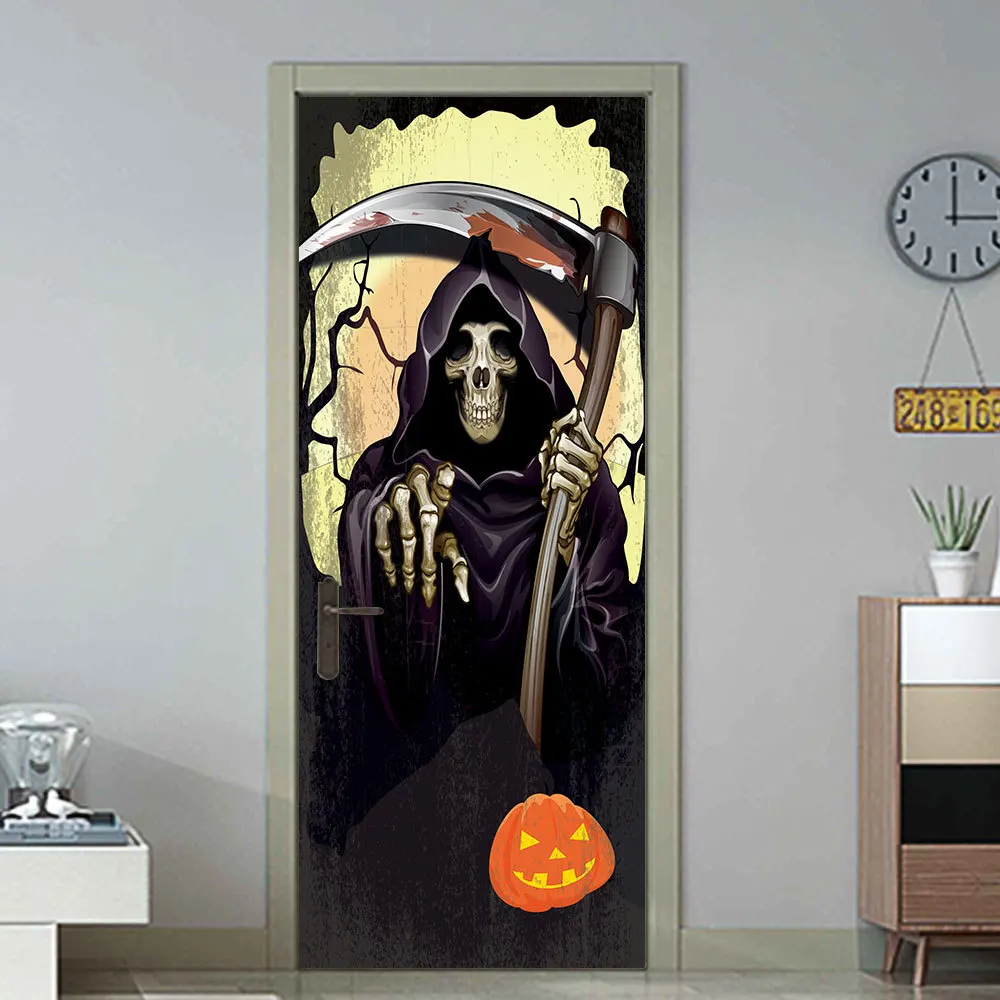 Горячая продажа ужасов набор украшений для аттракционов дверь стикер portes decoratives
