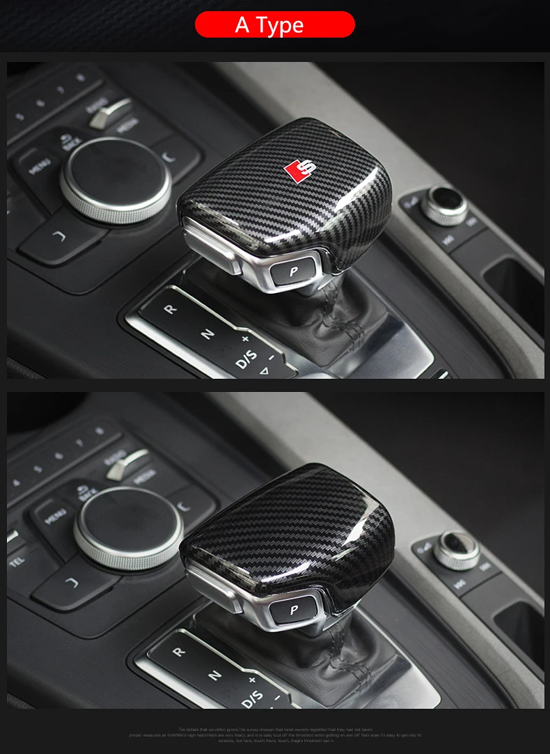 Углеродное волокно автомобиль панель переключения передачи ручка двери рамы, накладка, отделка, наклейка для Audi A4 A5 A6 A7 Q5 Q7 S6 S7 автомобиля Средства для укладки волос