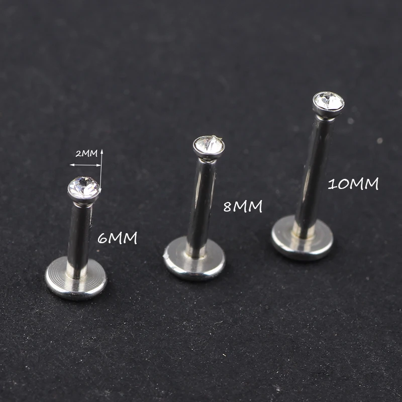 TIANCIFBYJS 10pcs surgical Steel Nose Lip Rings Body Piercing For Women Punk Earring Tragus Helix Cartilage Labret Rings - Image 2