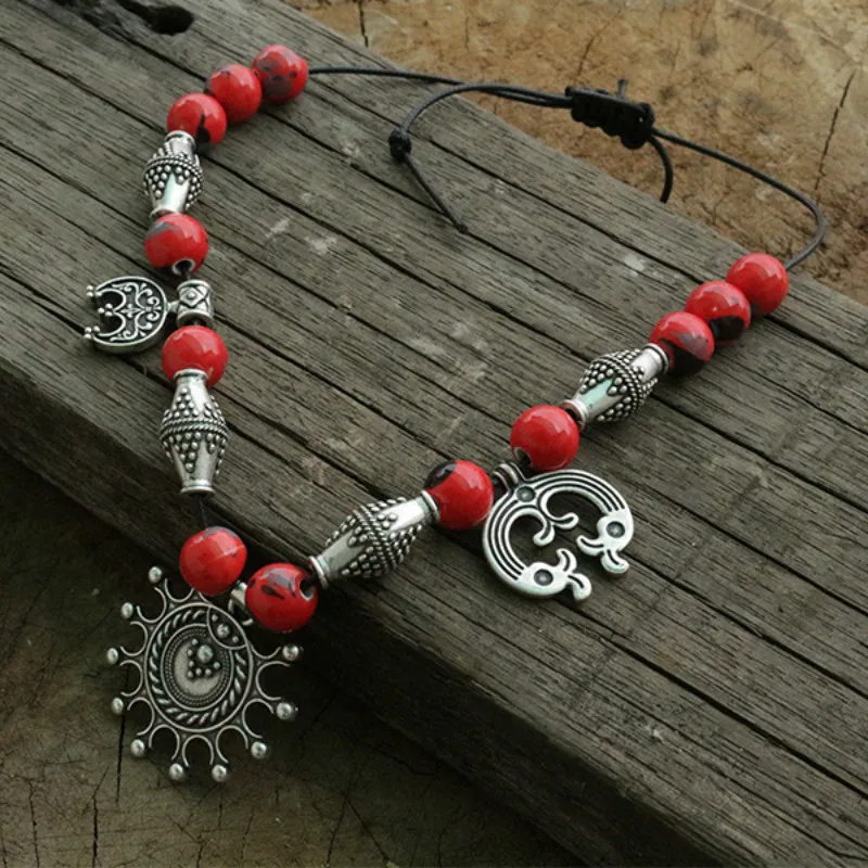 1pcs Viking Jewelry Clothes For Ladies Boob Bling Pendant Simple Ceramics Slavic Lunula Making Women | Украшения и аксессуары