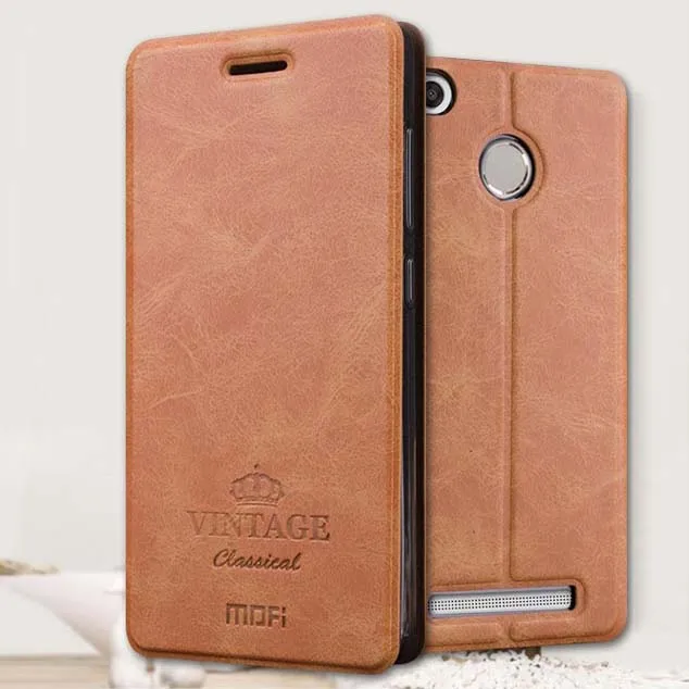 

Flip Cover For Redmi 3X Case Leather Cases Mofi Original For Xiaomi Redmi 3X Case High Quality Book Style Cell Phone Cover
