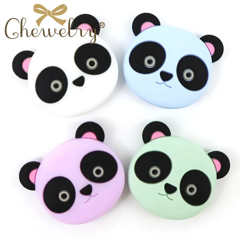 

BPA Free 5pc Silicone Beads Panda Cute Animal DIY Baby Teether Teething Rodent Pacifier Chain Pendant Bracelet Bite Chew Toy