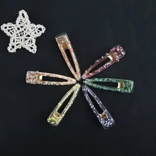 1 шт. новая Корейская версия прозрачные лепестки вишни аксессуары для волос небольшой свежий квадратные капли Форма женщина ободок на голову, заколка