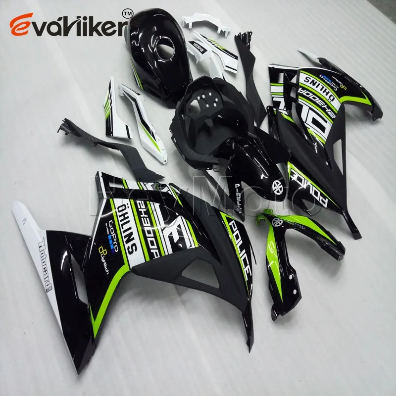 Заказной мотоцикл обтекатель для 13 14 ZX300R EX300 2013- мотоциклетные панели заказ+ Botls+ литьевая форма ABS красный H2 - Цвет: I