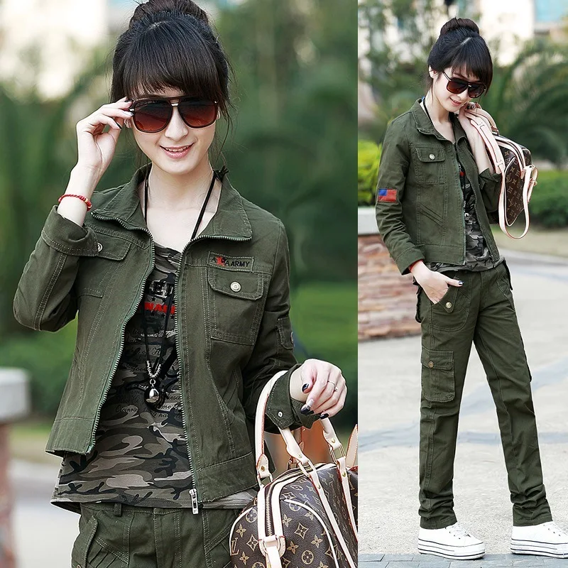 Military quality!2017 new women fashion slim camouflage epaulet lapel jackets.lapel jacket