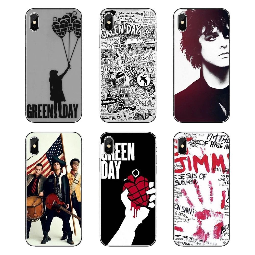 Soft Case For iPod Touch iPhone 4 4S 5 5S 5C SE 6 6S 7 8 X XR XS Plus MAX Coldplay Green Day Rock Billie Joe Armstrong Punk band |