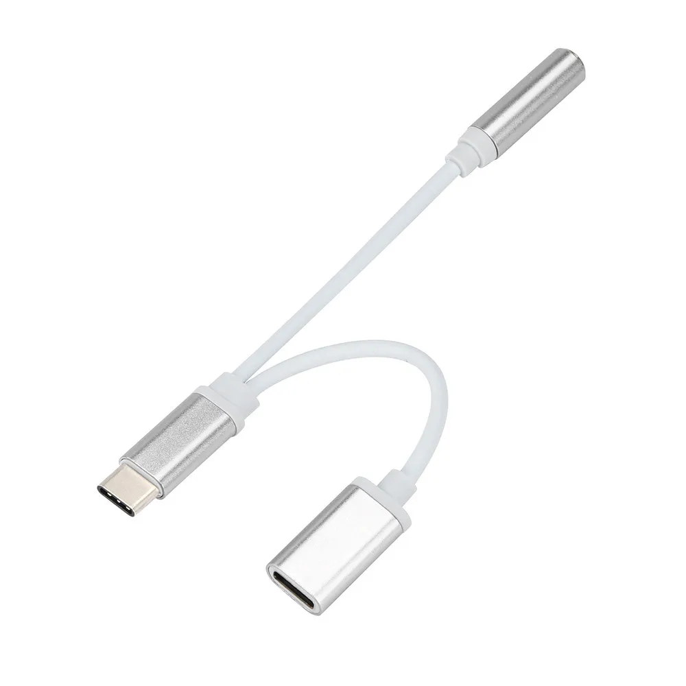 Cable Silver Gold USB Type-C To 3.5mm Jack AUX Headphone Audio Splitter Converter Adapter Cable Cables#3$ Cable Silver Gold USB Type-C To 3.5mm Jack AUX Headphone Audio Splitter Converter Adapter Cable Cables#3$