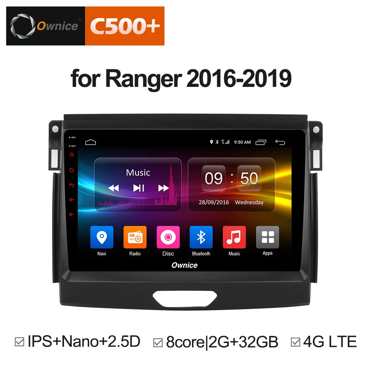 Ownice C500 + G10 Android 8 1 Octa Core 2 Din 9 &quotgps навигация автомобильное радио плеер для Ranger Raptor