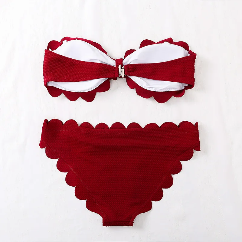 Летние пикантные однотонные Для женщин Купальники для малышек низкая талия Push Up