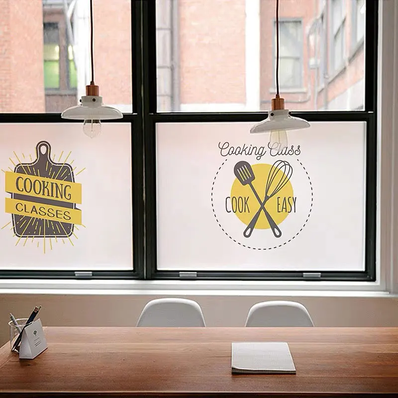 Cooking Class Custom Size Glass Stickers Film On The Window Static