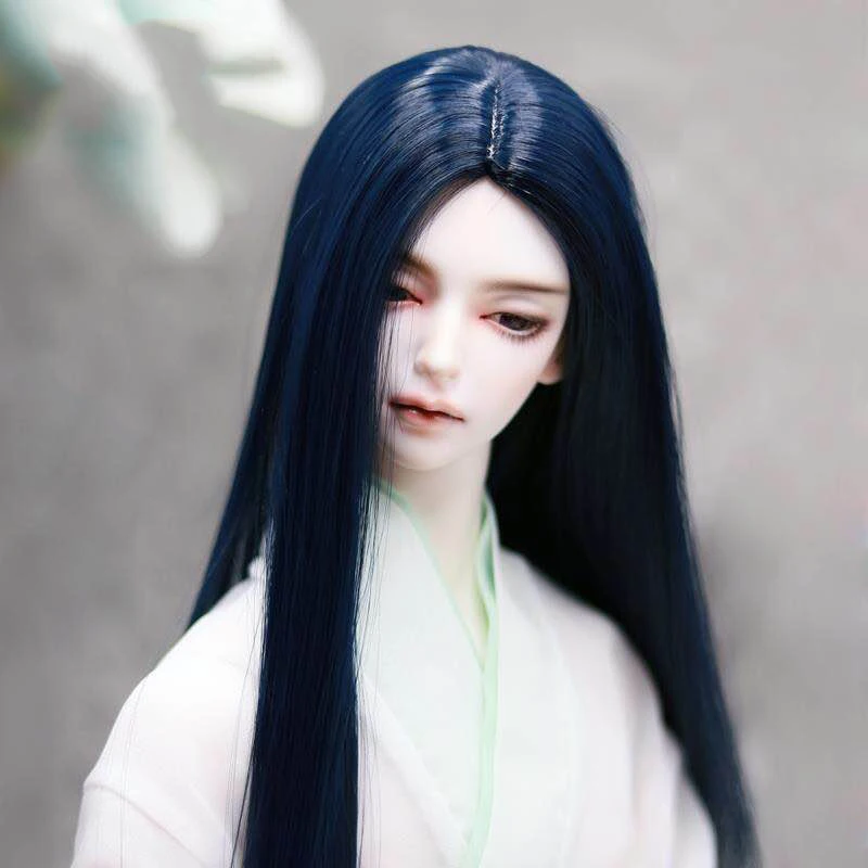 Allaosify 1 шт. Bjd парик Сплит Длина прямые синтетические волосы парик 1/3 1/4 bjd кукла парик Древний китайский стиль - Цвет: 4