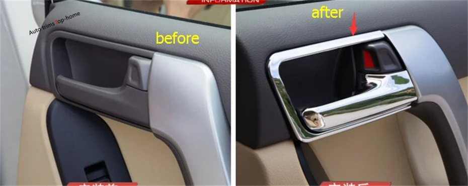

Yimaautoпланки внутренняя дверная ручка чаша крышка отделка для Toyota Land Cruiser Prado FJ150 2014 2015 2016 2017 ABS интерьерные молдинги