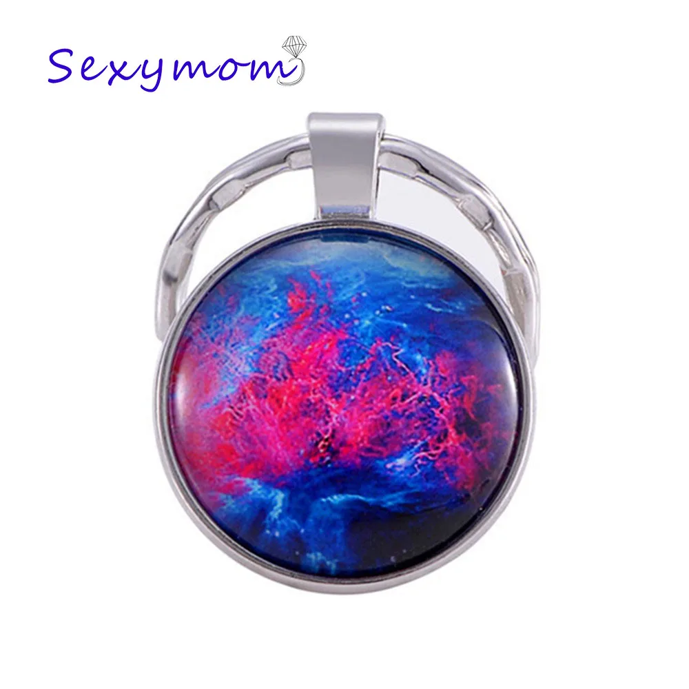 Sky Star Blue Earth Time Gem Mars брелок ювелирный галактика Вселенная, космос, планета Подарочная подвеска-брелок для друзей