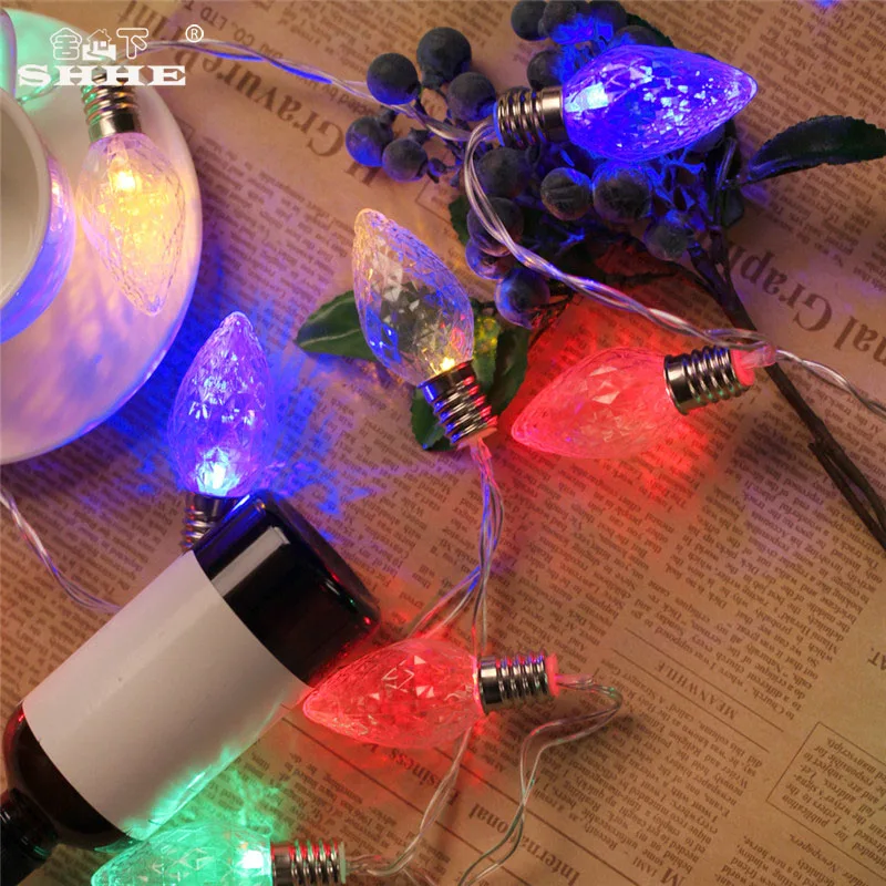Battery Operated String Lights 5M 40 LED Strawberry C7 Fairy for Bedroom Garden Christmas Party Holiday Decoration | Лампы и освещение