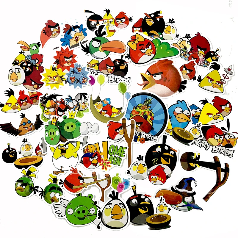 100 шт. мультфильм серии игры Angry Red Bird игрушка для птиц стикер скейтборда гитары