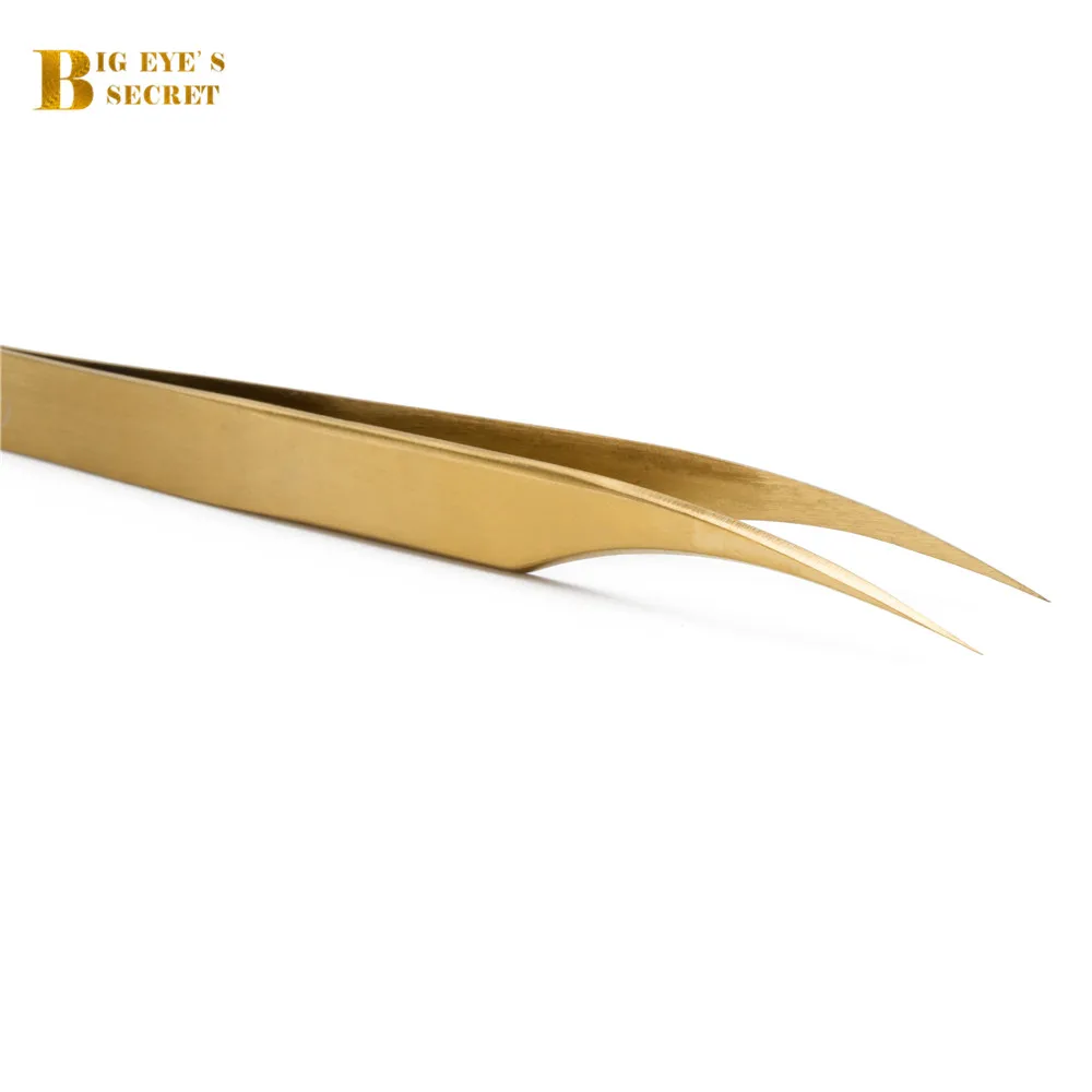 Big Eye's Secret Makeup Eyelashes Tweezers Professional Eyelash Extension Tweezer Lashes Stainless Steel Eyebrow Tweezers       