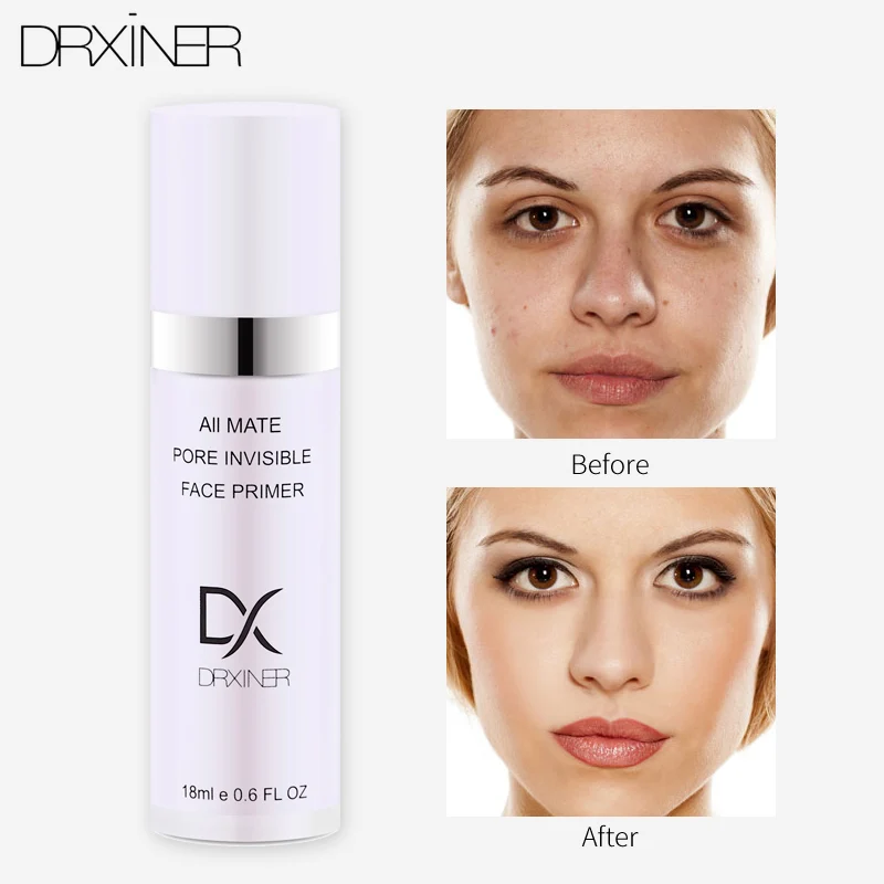 

DRXINER Face Base Primer Makeup 18ml Liquid Matte Make Up Fine Lines Oil-control Facial Cream Brighten Nude Foundation Cosmetic
