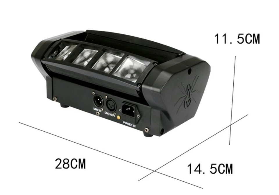 Мини светодиодный 8x10 Вт RGBW движущаяся голова светильник светодиодный паук луч сценический светильник ing DMX 512 паук светильник хороший для DJ ночной клуб вечерние