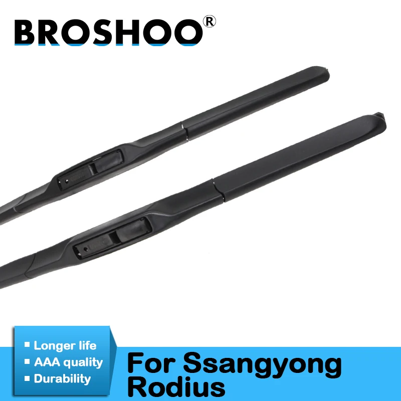 

BROSHOO Car Rubber Wipers Blade For Ssangyong Rodius , Fit Standard Hook Arm 2004 2005 2006 2007 2008 2009 2010 2011 2012 2013