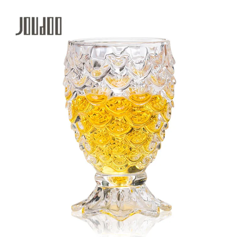 

JOUDOO Creative Mermaid Shape Wine WaterCups Transparent Glass Home Drinkware Wine Beer Bottle for Bar Party Christmas 35