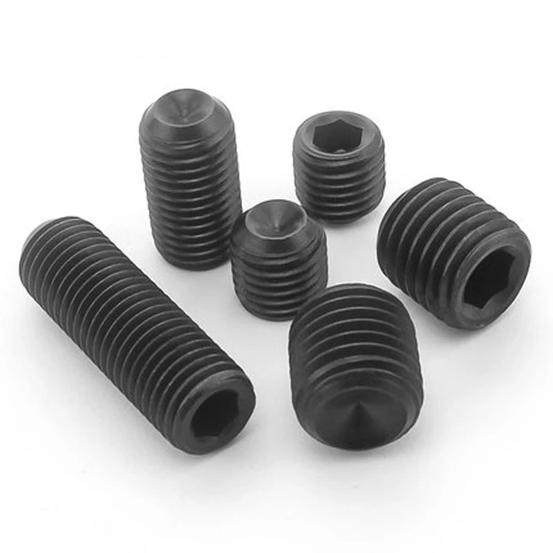 M8 12.9 grade Allen fine thread set screws small teeth headless hexagonal Grub machine meter screw Length 8mm-16mm black | Обустройство
