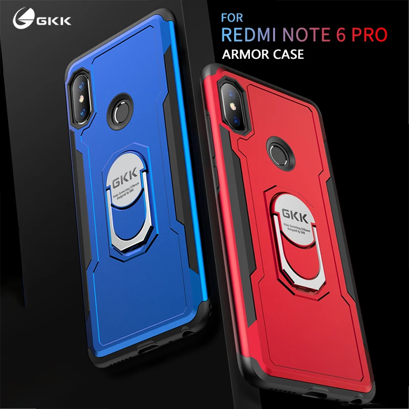 

GKK Case for Xiaomi Redmi note 6 7 Pro Case Finger Ring Kickstand Armor Protection Shockproof Cover for Redmi Note 6 7 pro case