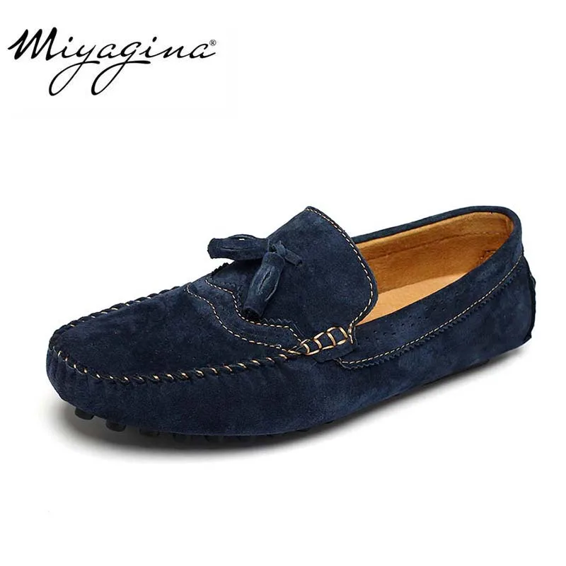 

MIYAGINA Handmade Genuine Leather Men's Flat Shoes Fashion Designer Casual Men Shoes Spring Summer Men Leather Loafers