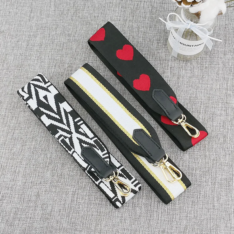 New Wide Shoulder Strap Ethnic Style Cotton Fabric Woven Handbag Straps 105CM Length Cross Body Belt For Bag Women Bag Accessory