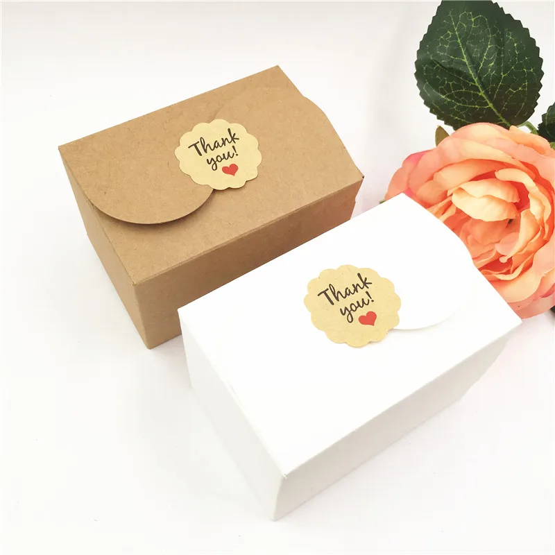 30 шт кубовидная бумажная коробка для прополки конфет торт кекс Шоколадный подарок картонные коробки для хранения подарочная упаковка коробка с наклейками