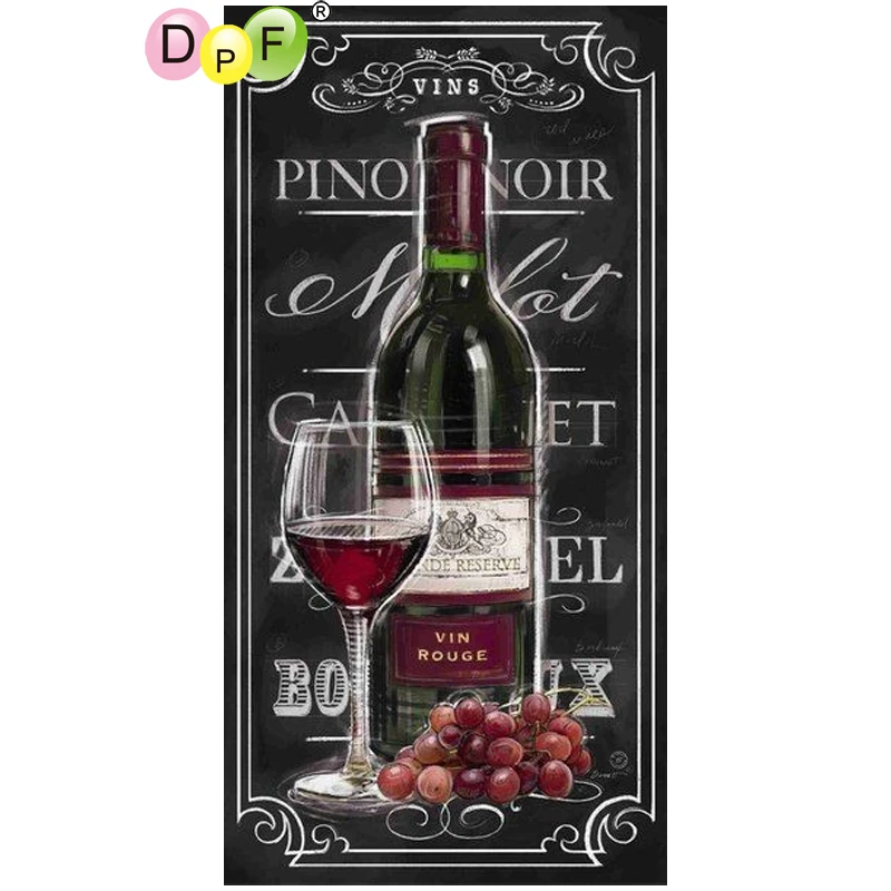 

DPF DIY wine 5D diamond painting cross stitch crafts wall painting diamond embroidery home decor diamond mosaic kit full square