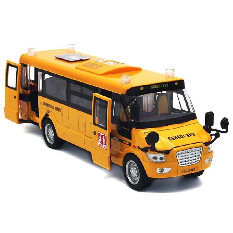 1:32 Scale Bus Model School Bus Miniature Car Educational Toys for