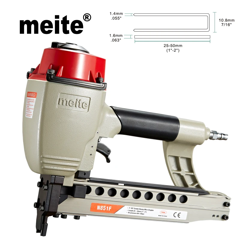 Meite N851F 7/16 &quotкорона сверхмощный степлер 16GA пневматический штапельный