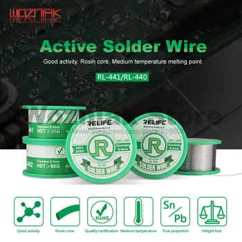 

RL-440/RL-441 Medium Temperature Active Tin Wire Solder easy Maintenance and welding of rosin core Welding tin wire