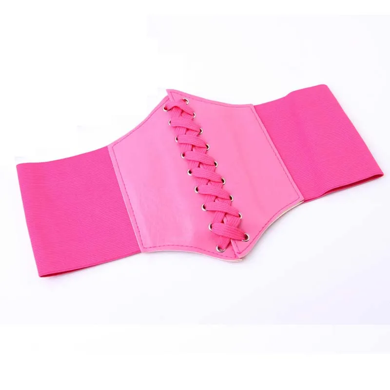 rose wide 12cm Корсет, широкие пояса из искусственной кожи, пояс для похудения, для женщин, эластичный пояс на талии, cinto sobretudo feminin ceinture femme fajas - Цвет: rose wide 12cm