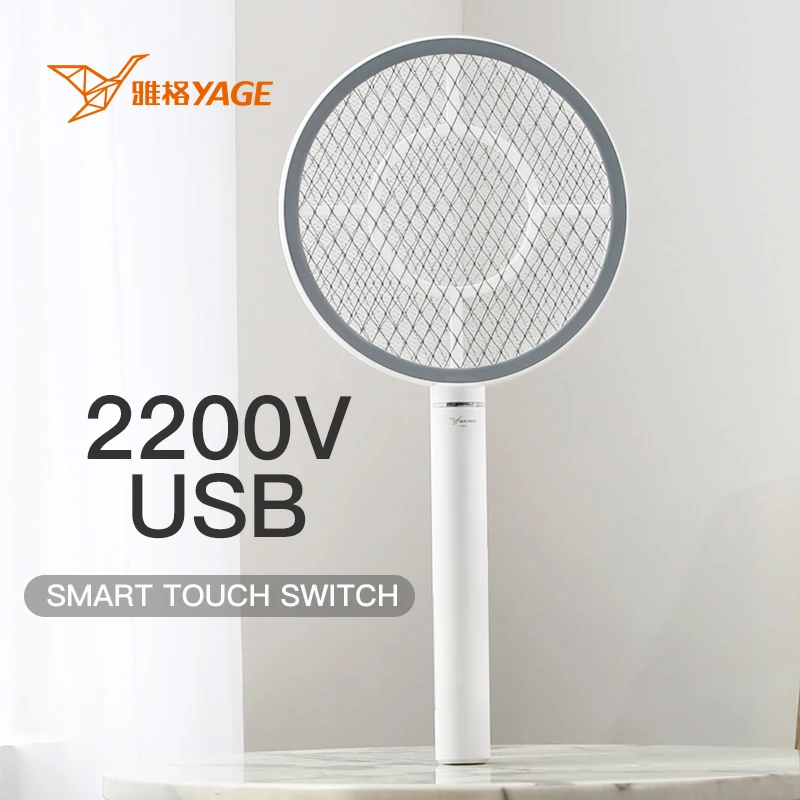 

YAGE Electric Mosquito Swatter Smart Touch Switch 2700V USB Rechargeable Battery Moustique Racket Fruit Moscas Fly Killer