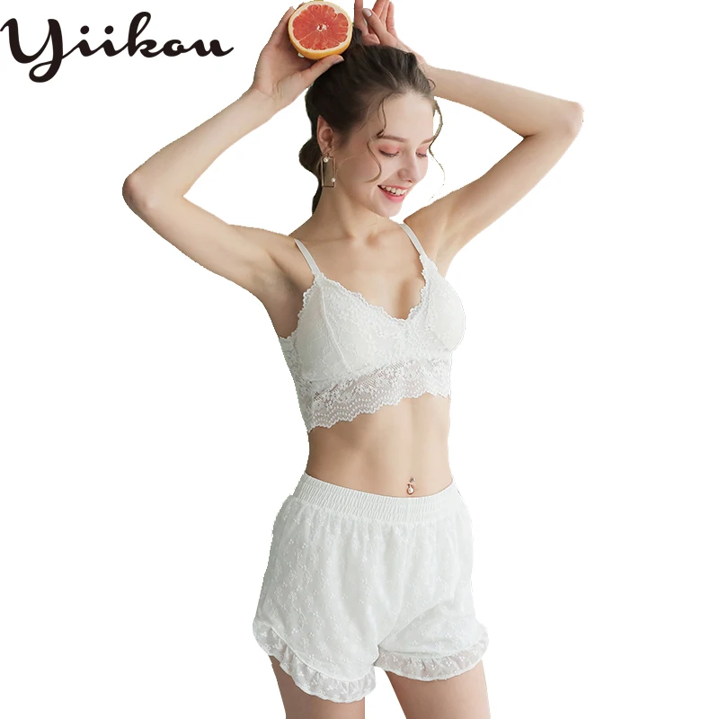 

Spring and summer lace sling beauty back wrapped chest strap chest pad bottoming short V-neck underwear anti-light chest female