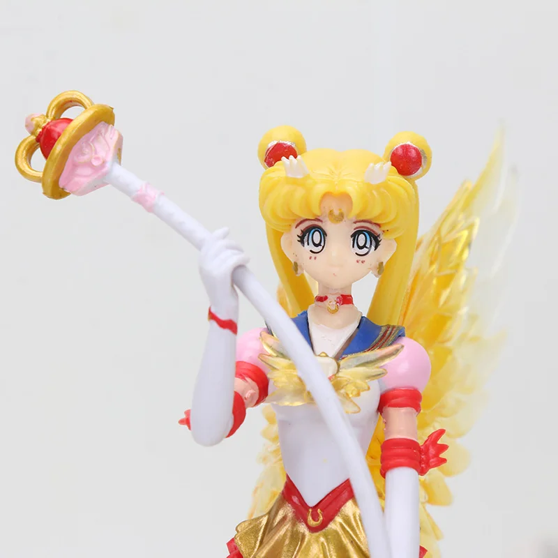 15 см аниме Сейлор Мун Tsukino Usagi фигурка игрушка крылья украшение торта