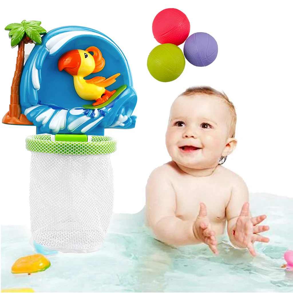 Kids Baby Splash Basketball Hoop Bathtub Shooting Game Bath Toy Play