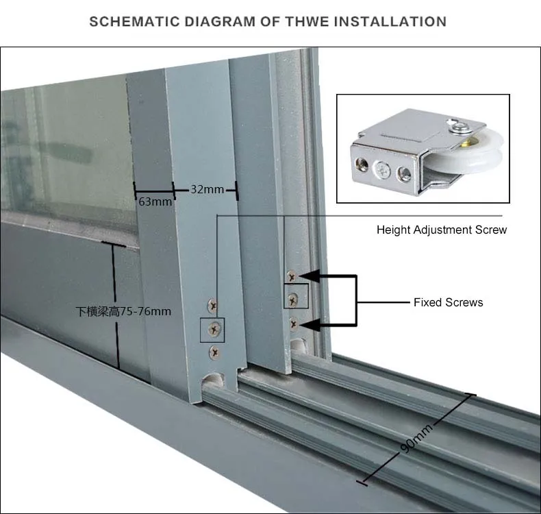 1 шт. раздвижные двери из нержавеющей стали и алюминиевого сплава и оконные ролики/бегуны/колеса/шкивы стеклянные двери и окна шкивы